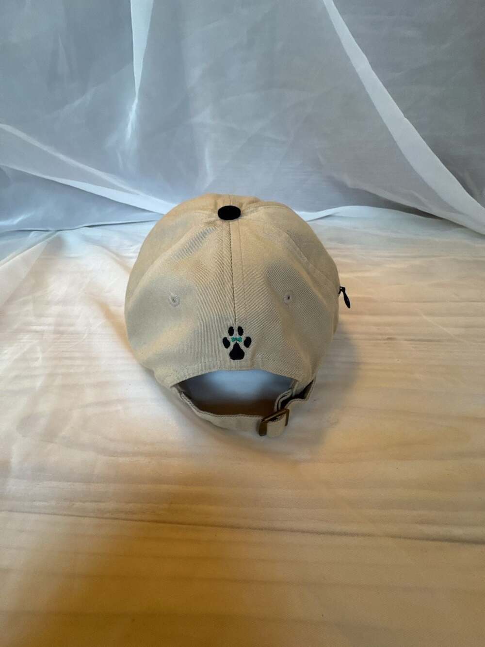 Beige Corgi Embroidered Baseball Cap with Secret Stash Zipper Pocket - Picture 4 of 8